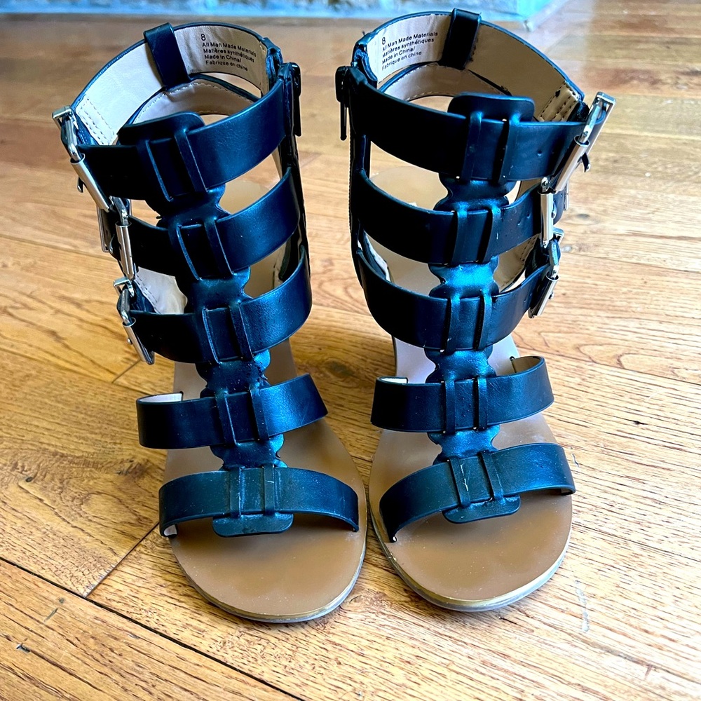 Ladies size 8 gladiator wedges